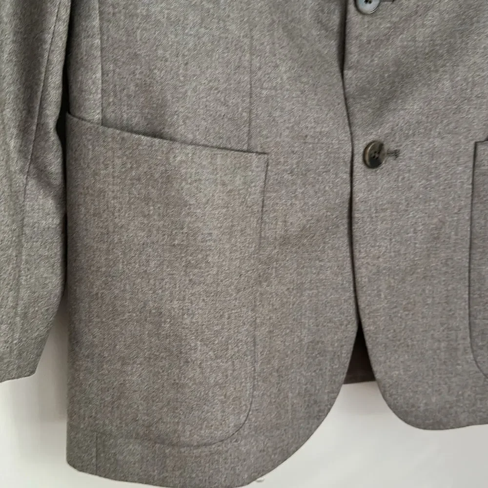 Banana Republic Men’s Tailored-Fit Melton Superfine Wool Blazer Charcoal 38R